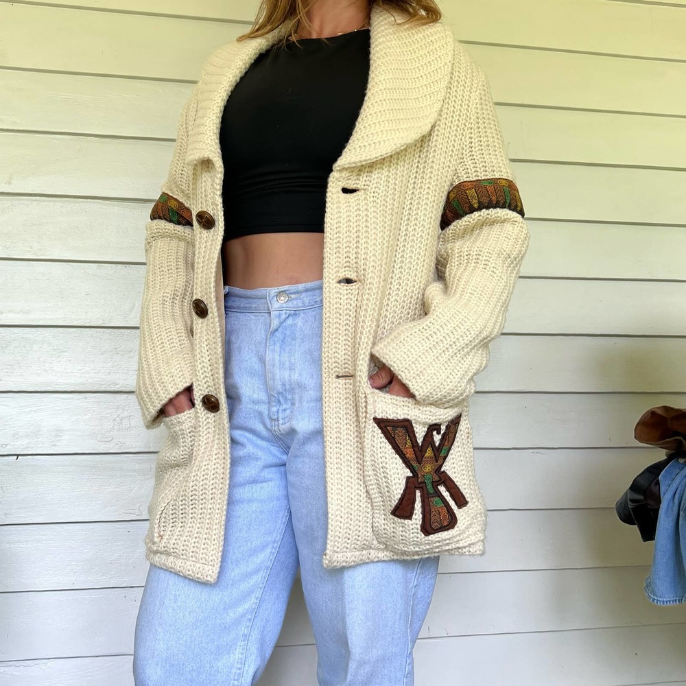 Vintage 70s Sweater Jacket A Robert Lewis Idea